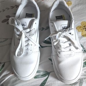 White Vans ward lo leather